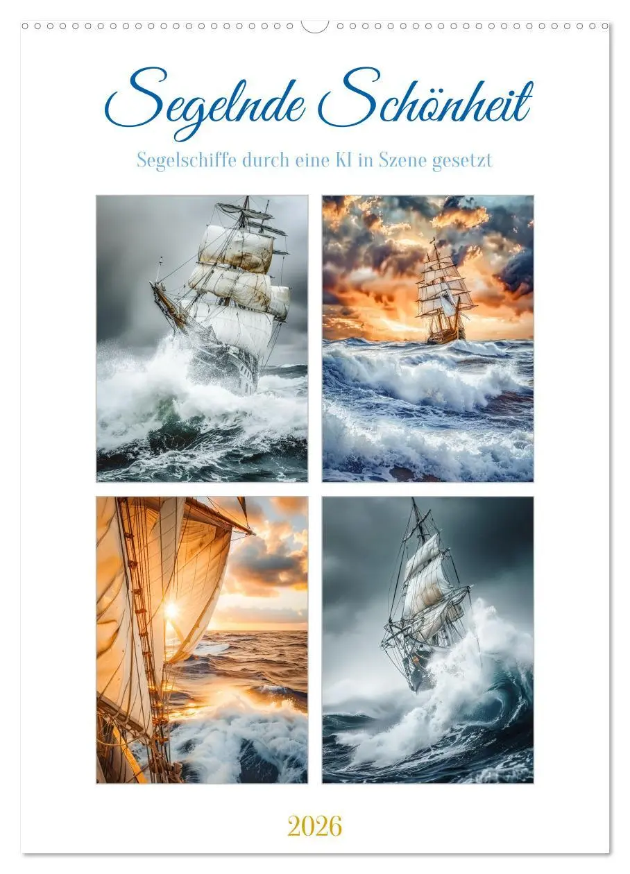 Cover: 9783516270105 | Segelnde Schönheit (Wandkalender 2026 DIN A2 hoch), CALVENDO...