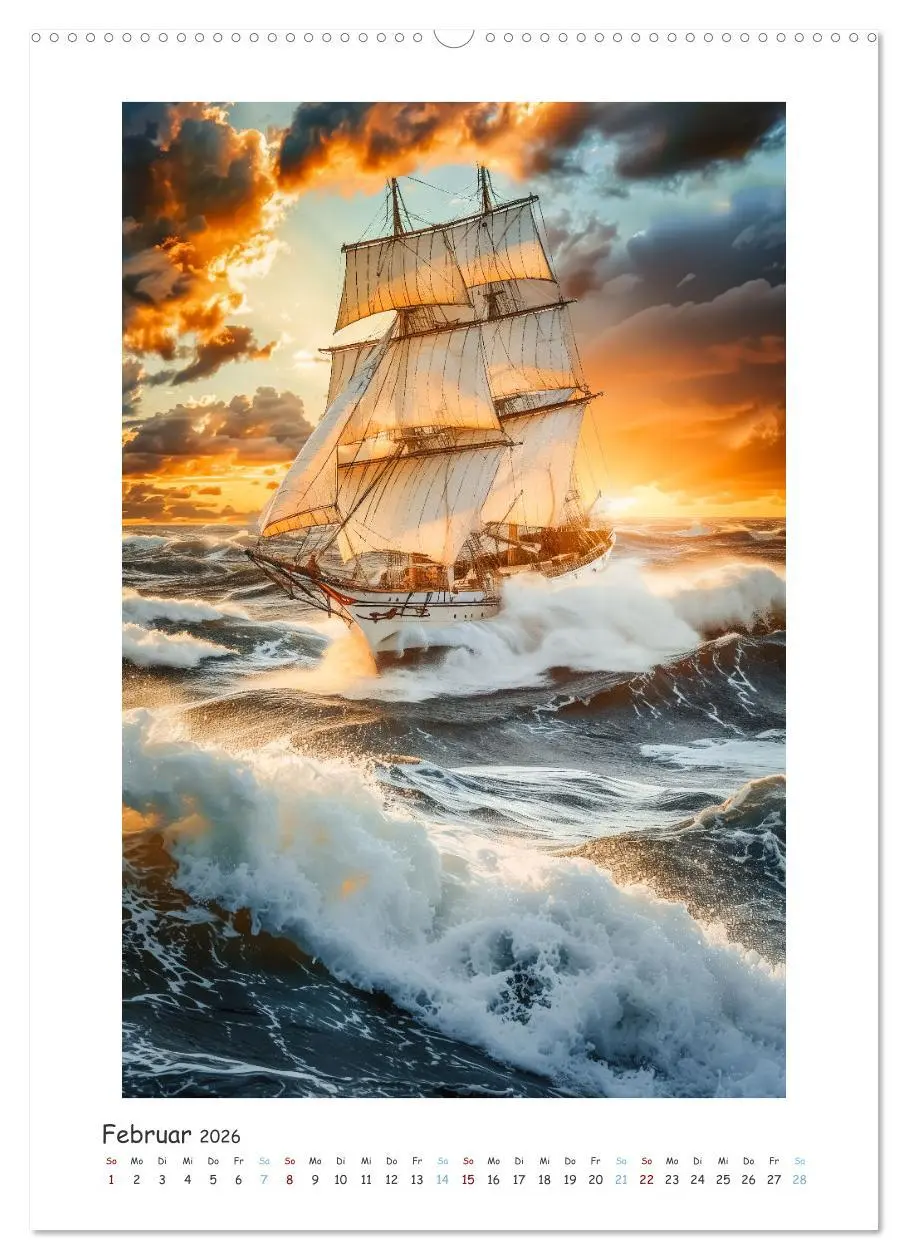 Bild: 9783516270105 | Segelnde Schönheit (Wandkalender 2026 DIN A2 hoch), CALVENDO...