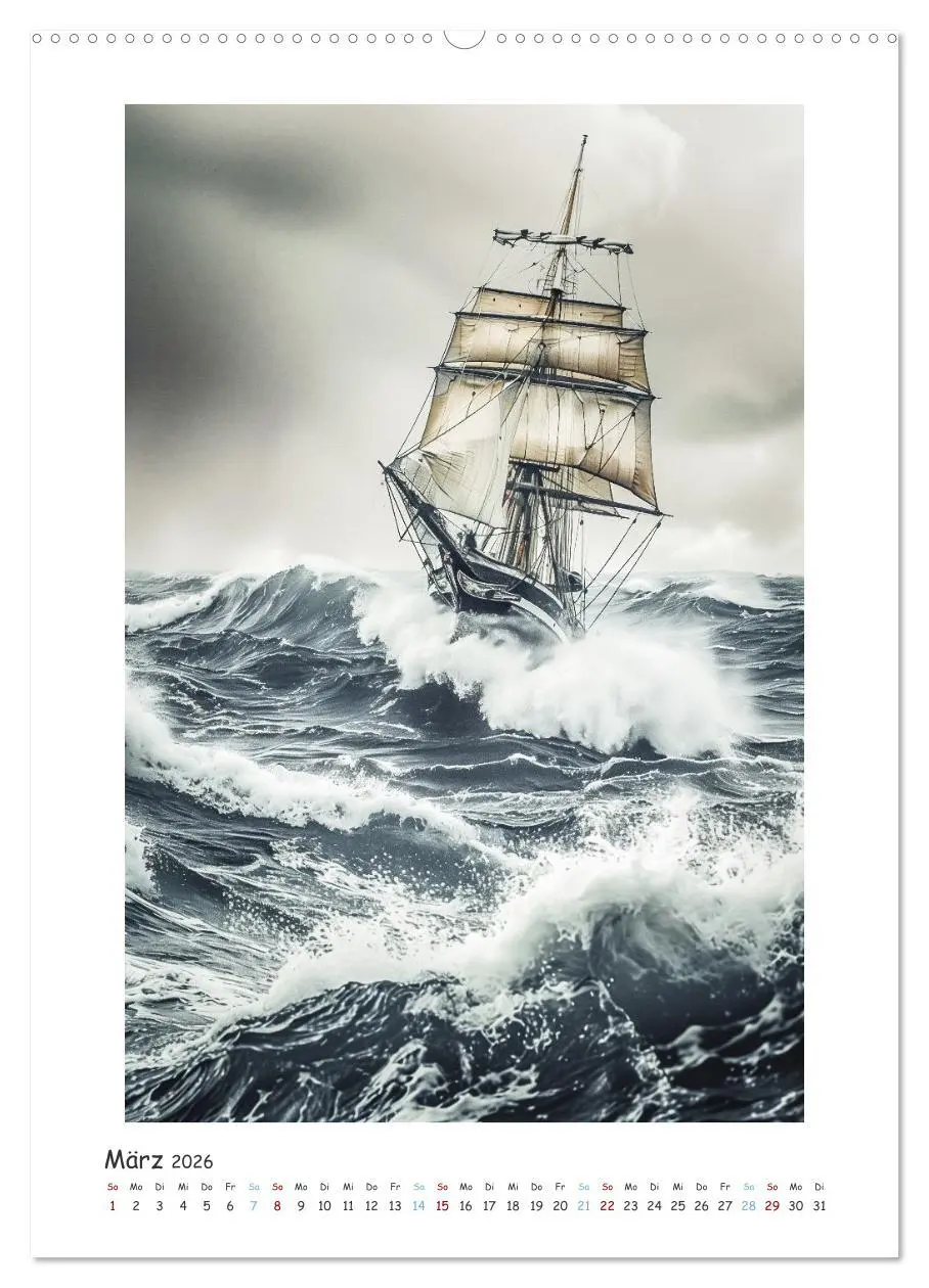 Bild: 9783516270105 | Segelnde Schönheit (Wandkalender 2026 DIN A2 hoch), CALVENDO...