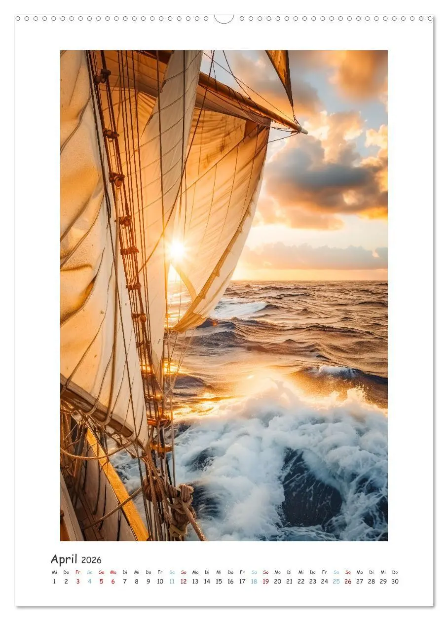 Bild: 9783516270105 | Segelnde Schönheit (Wandkalender 2026 DIN A2 hoch), CALVENDO...