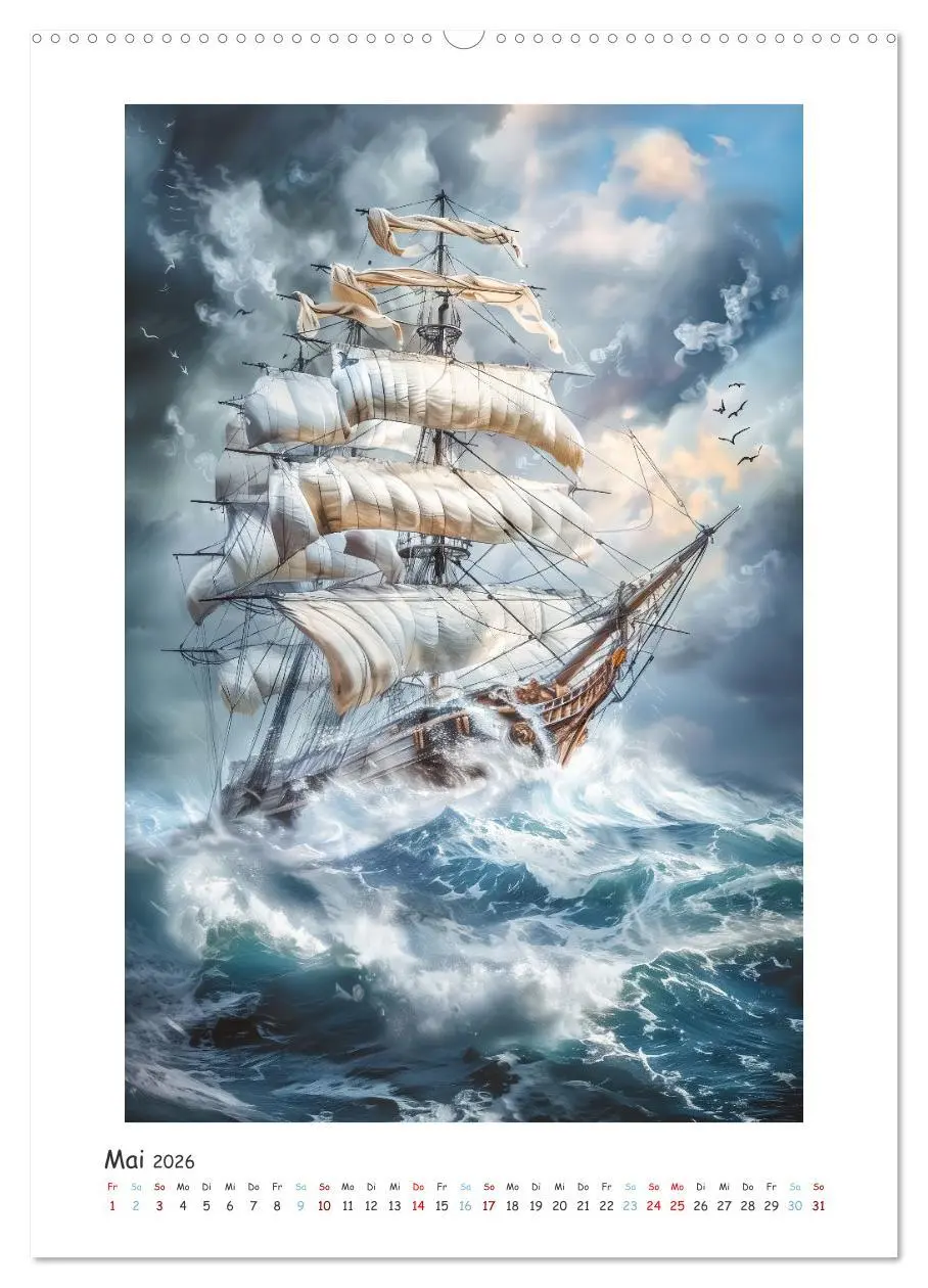 Bild: 9783516270105 | Segelnde Schönheit (Wandkalender 2026 DIN A2 hoch), CALVENDO...