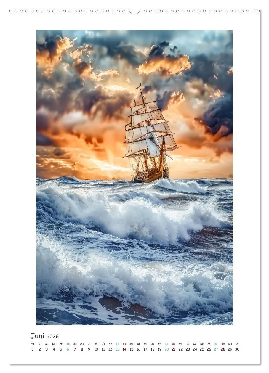 Bild: 9783516270105 | Segelnde Schönheit (Wandkalender 2026 DIN A2 hoch), CALVENDO...