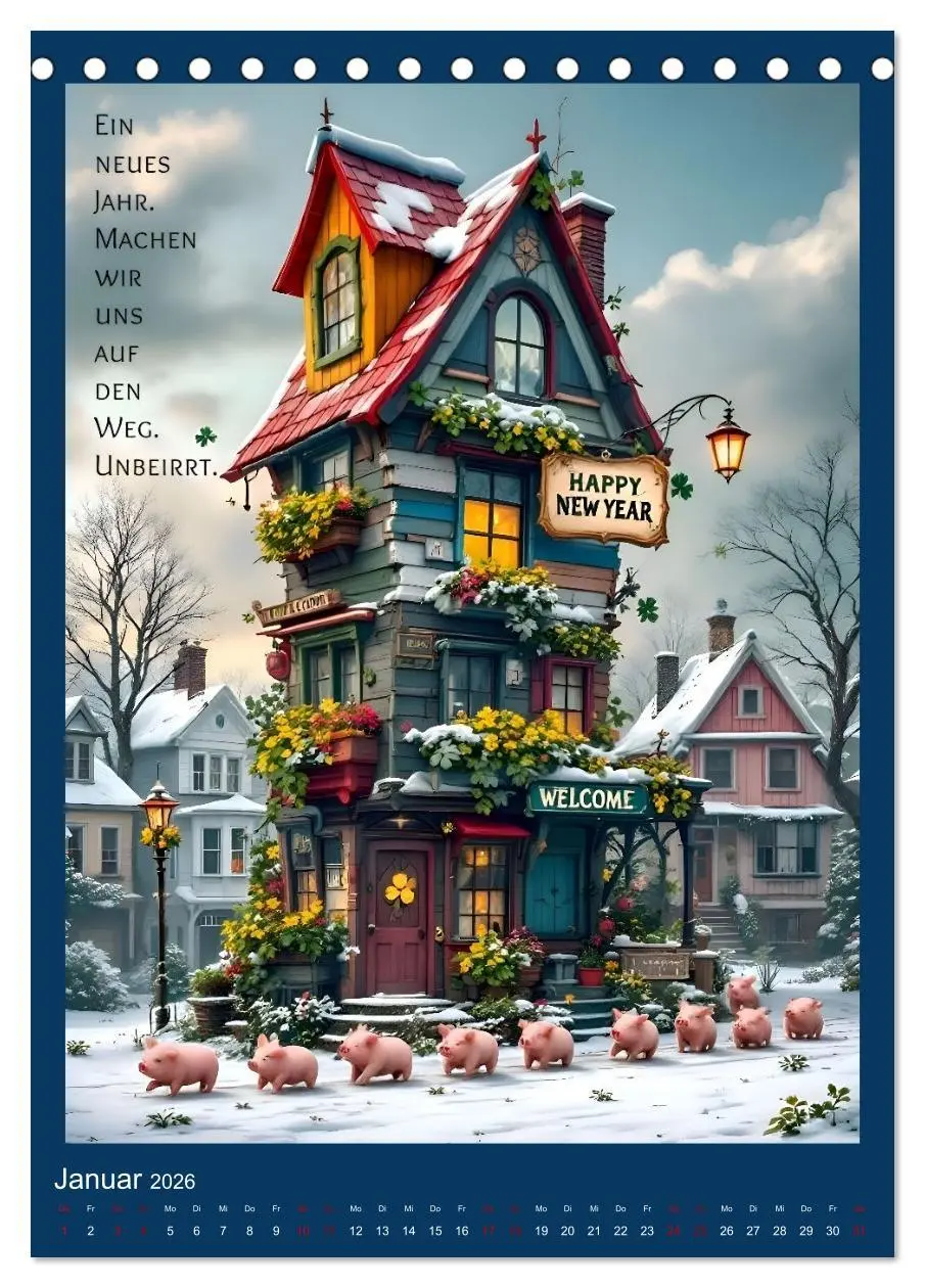 Bild: 9783516650105 | Hausgeflippt (Tischkalender 2026 DIN A5 hoch), CALVENDO Monatskalender