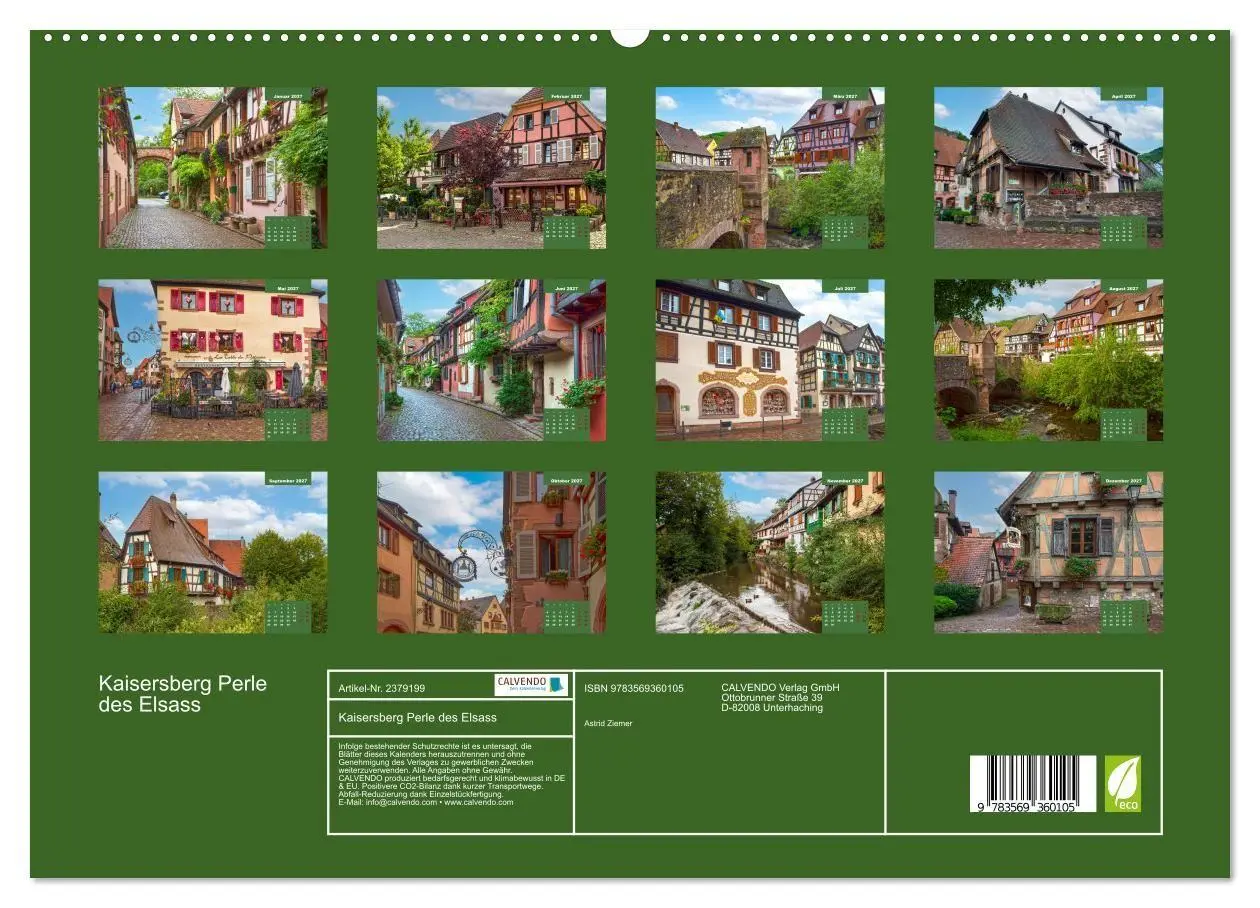 Bild: 9783569360105 | Kaisersberg Perle des Elsass (hochwertiger Premium Wandkalender...