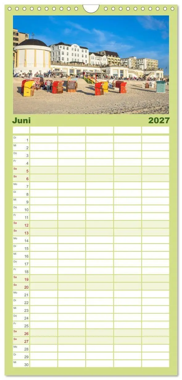 Bild: 9783594320105 | Familienplaner 2027 - Meine Insel Borkum mit 5 Spalten...