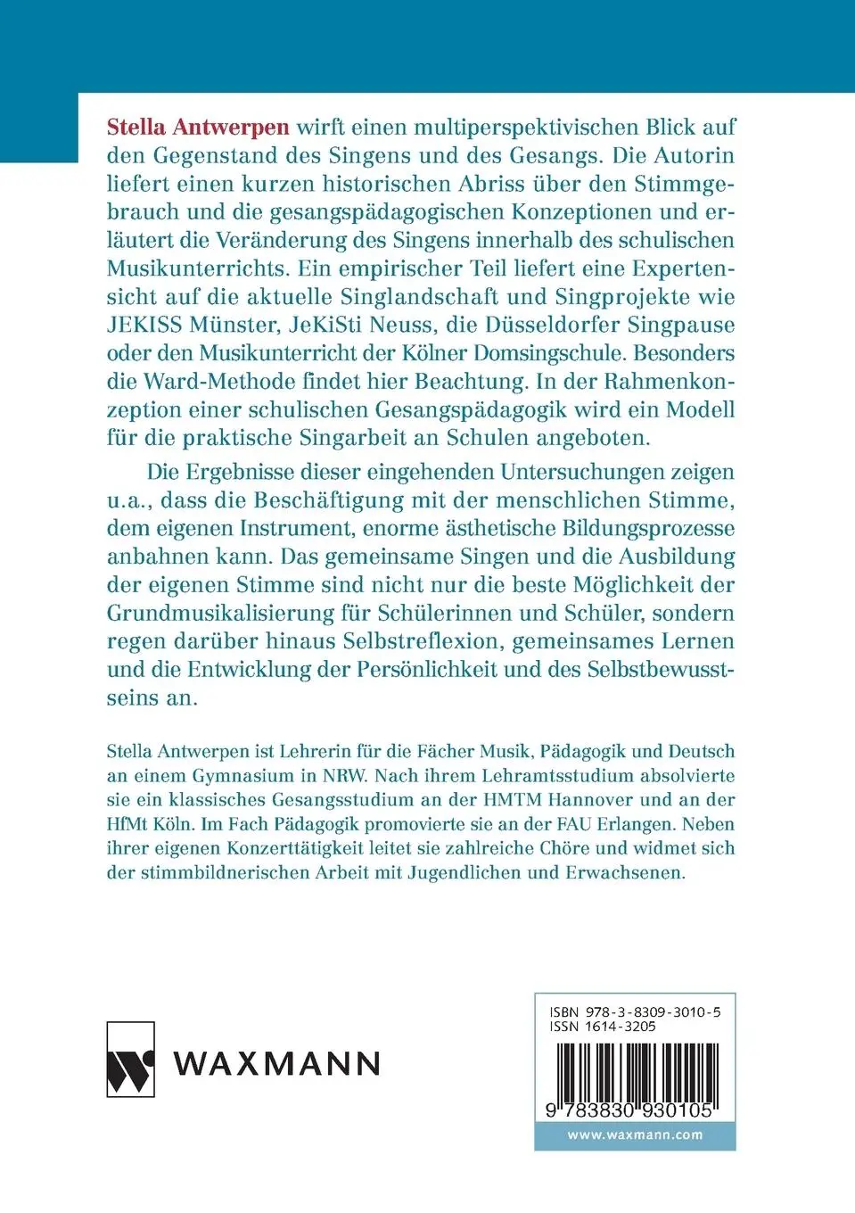 Rückseite: 9783830930105 | Singen in der Schule | Stella Antwerpen | Taschenbuch | 240 S. | 2015