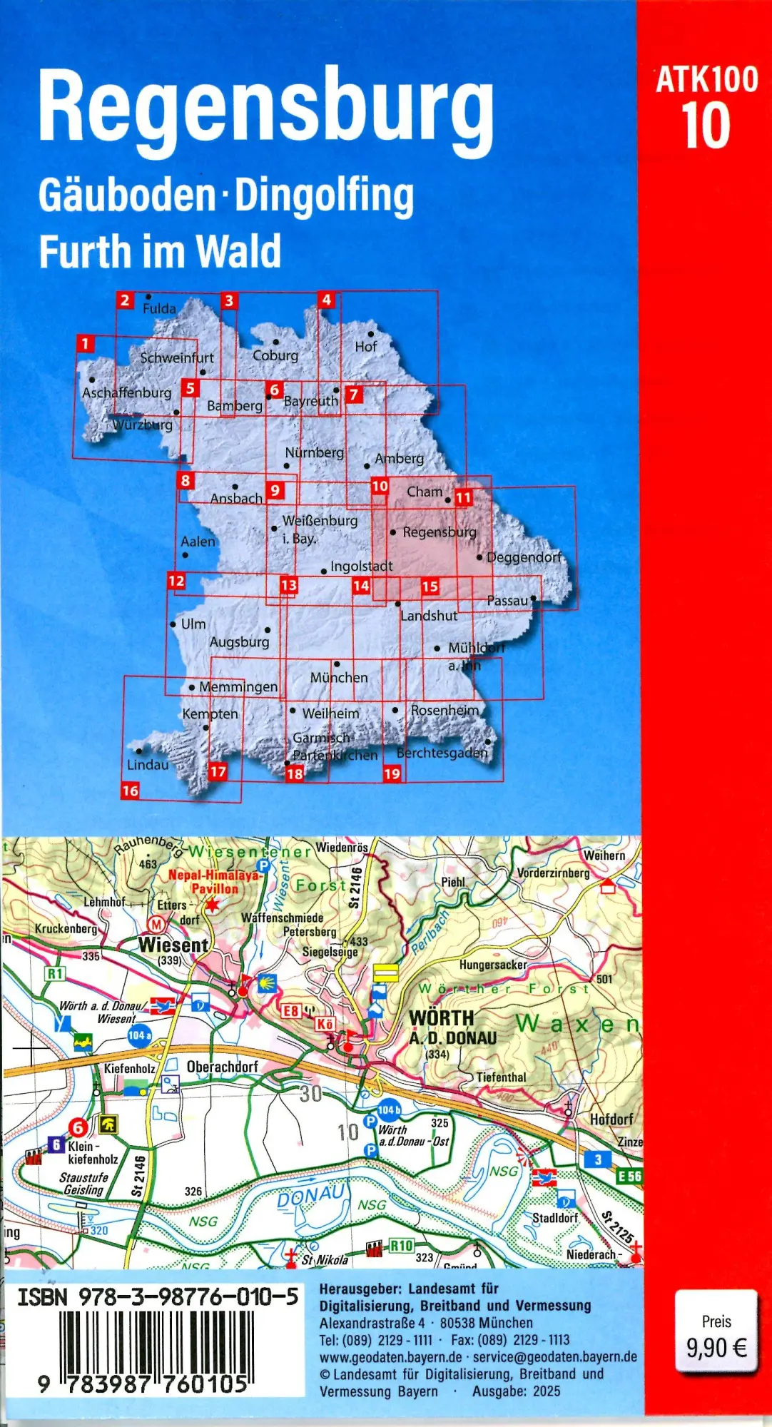 Bild: 9783987760105 | ATK100-10 Regensburg (Amtliche Topographische Karte 1:100000) | 2025