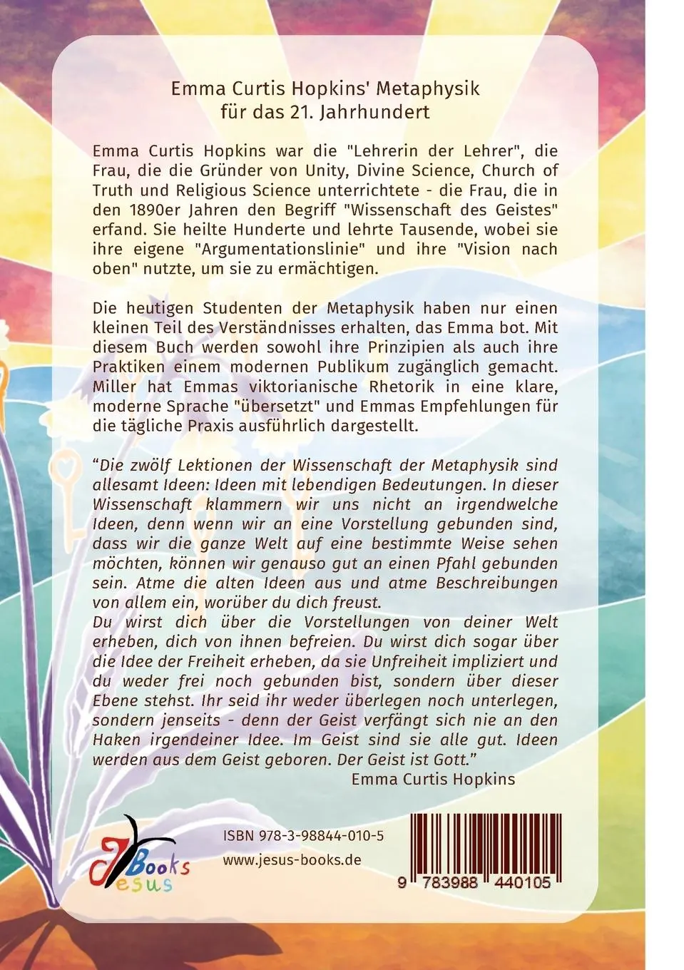 Rückseite: 9783988440105 | Entdecke deine verborgene Macht | Ein Schlüssel zur Heilung | Miller