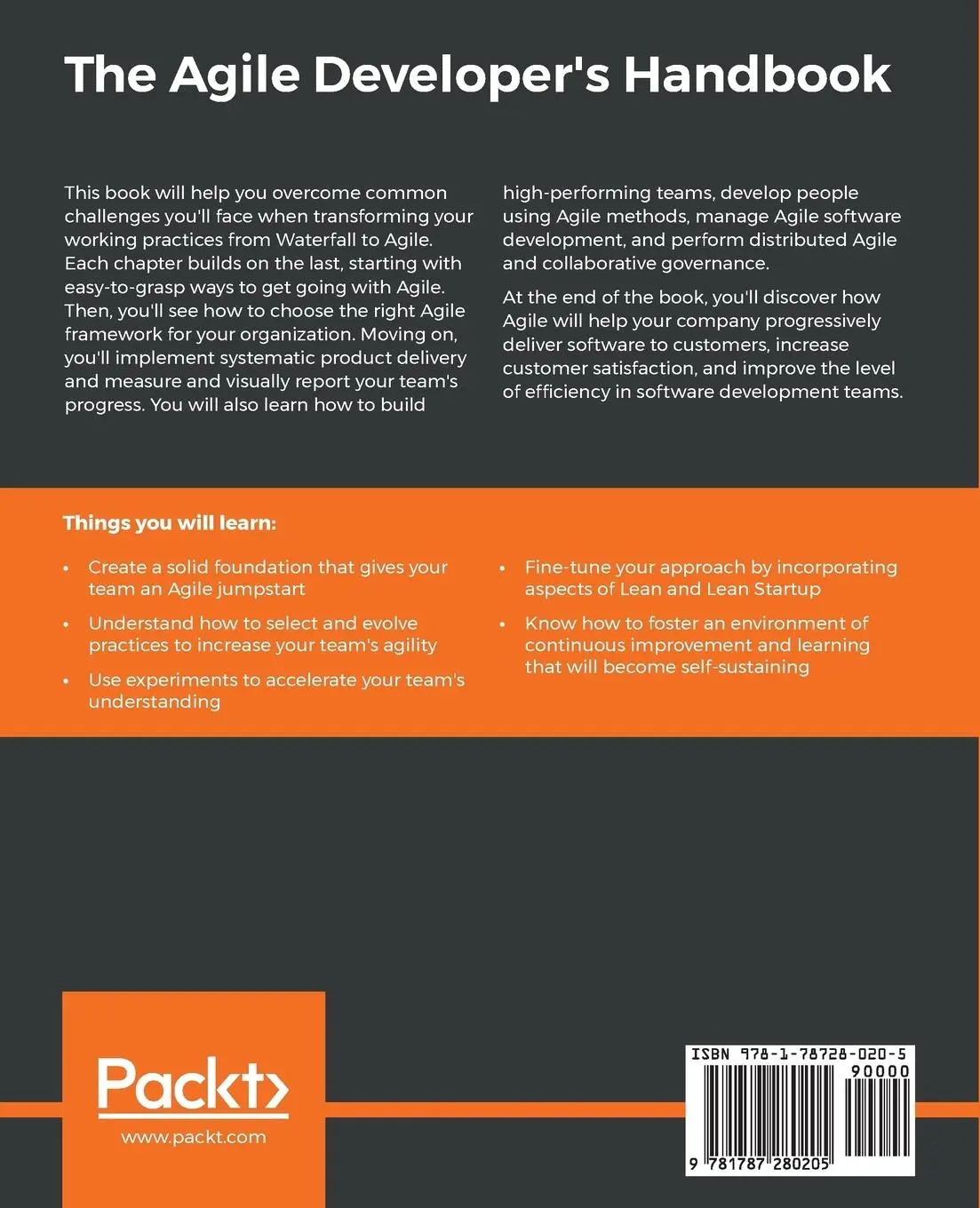 Rückseite: 9781787280205 | The Agile Developer's Handbook | Paul Flewelling | Taschenbuch | 2018