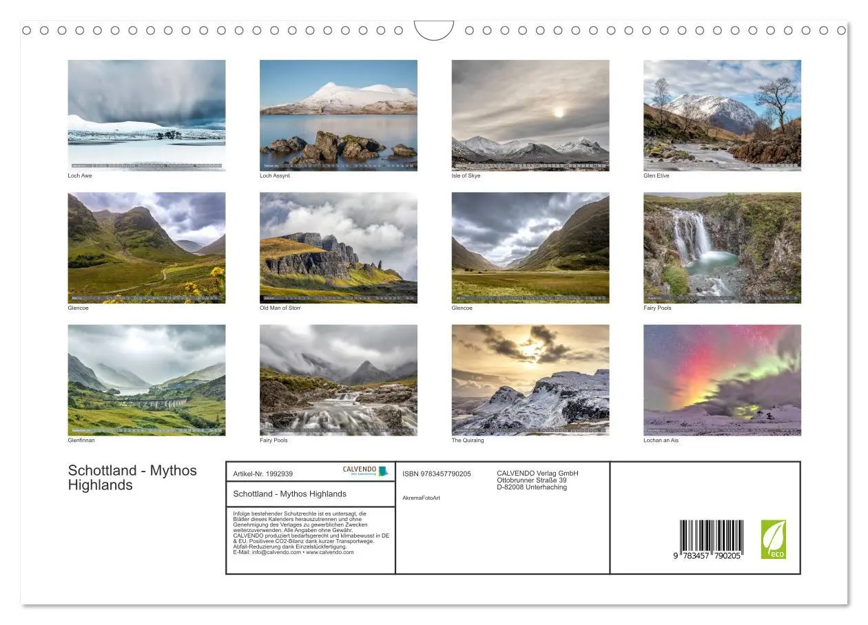 Bild: 9783457790205 | Schottland - Mythos Highlands (Wandkalender 2026 DIN A3 quer),...