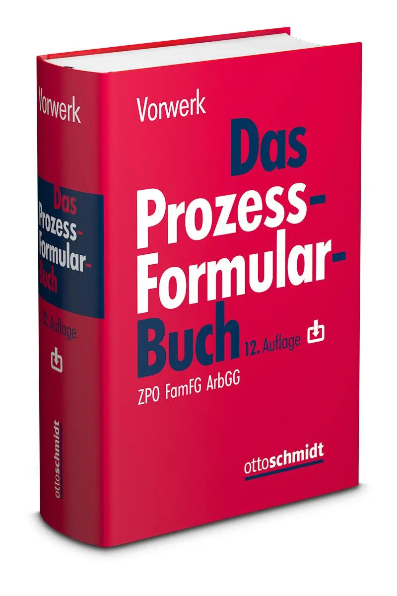 Cover: 9783504070205 | Das Prozessformularbuch | ZPO FamFG ArbGG | Volkert Vorwerk | Buch