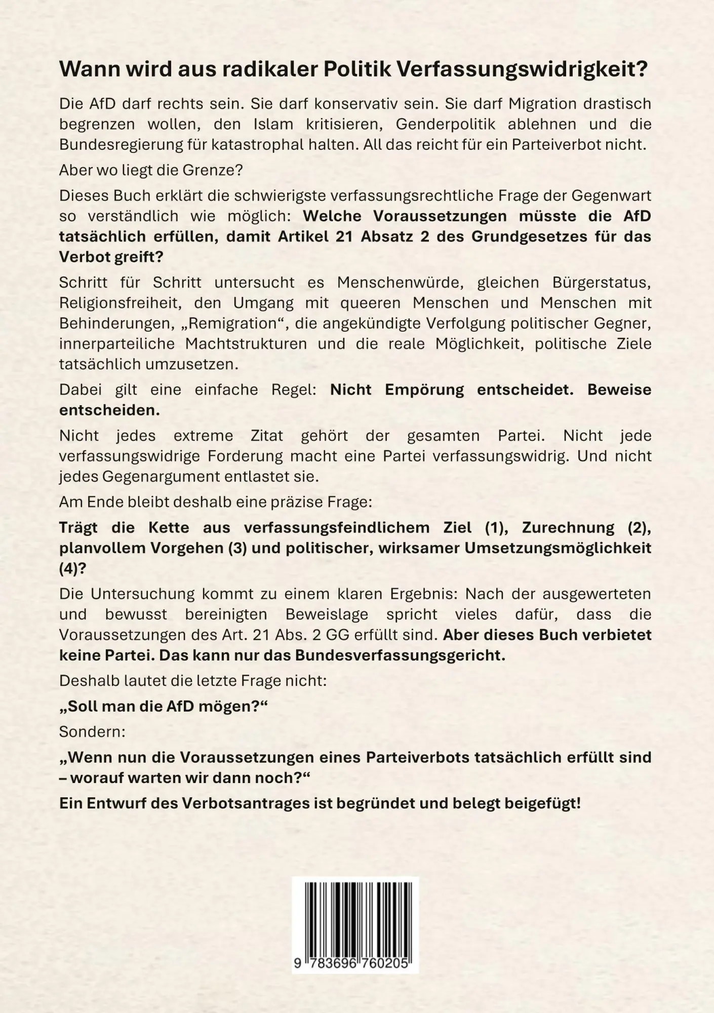 Rückseite: 9783696760205 | Erklär mir die Verfassungswidrigkeit der AfD | Tom Scholle | Buch