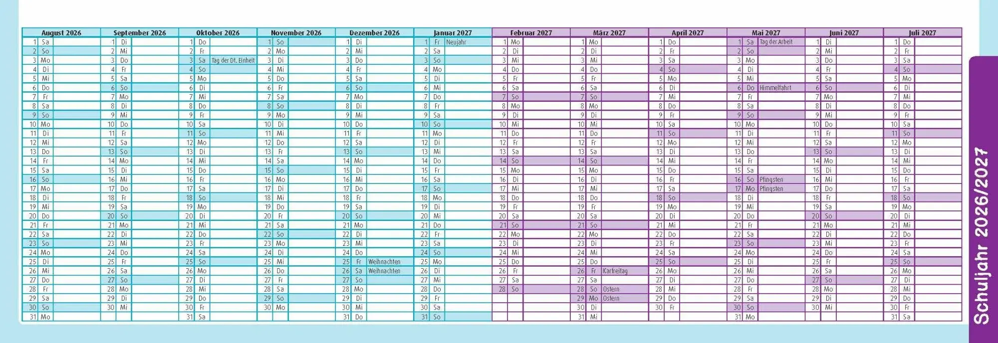 Bild: 9783834670205 | Der Wochen-Tischkalender für das Schuljahr 2026/2027 | Anja Boretzki
