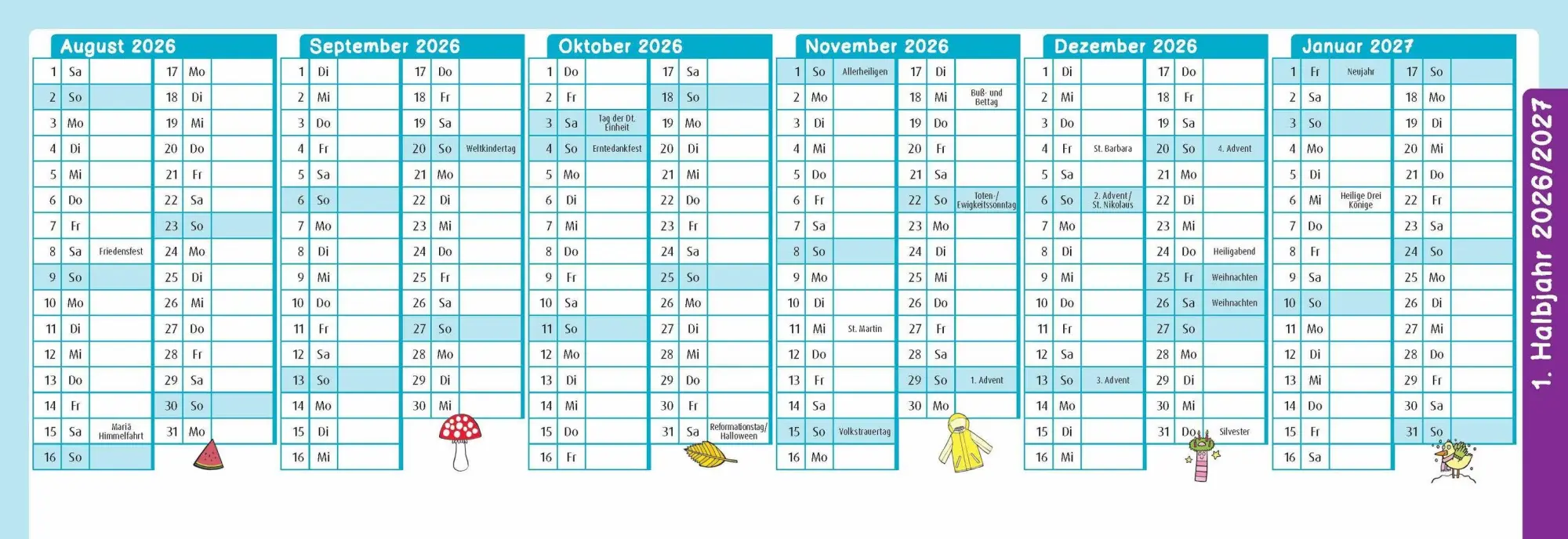 Bild: 9783834670205 | Der Wochen-Tischkalender für das Schuljahr 2026/2027 | Anja Boretzki