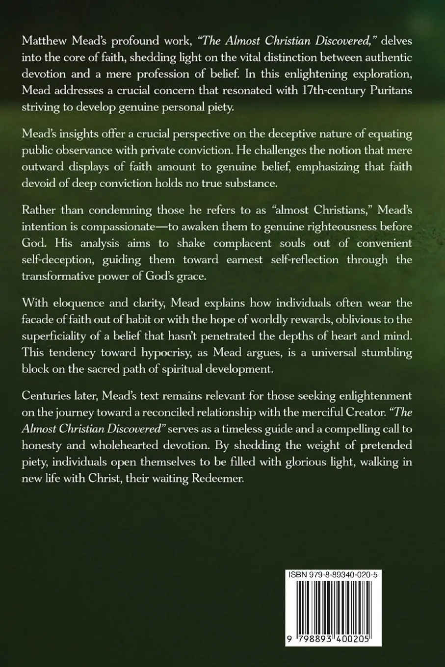 Rückseite: 9798893400205 | The Almost Christian Discovered | Matthew Mead | Taschenbuch | 2024
