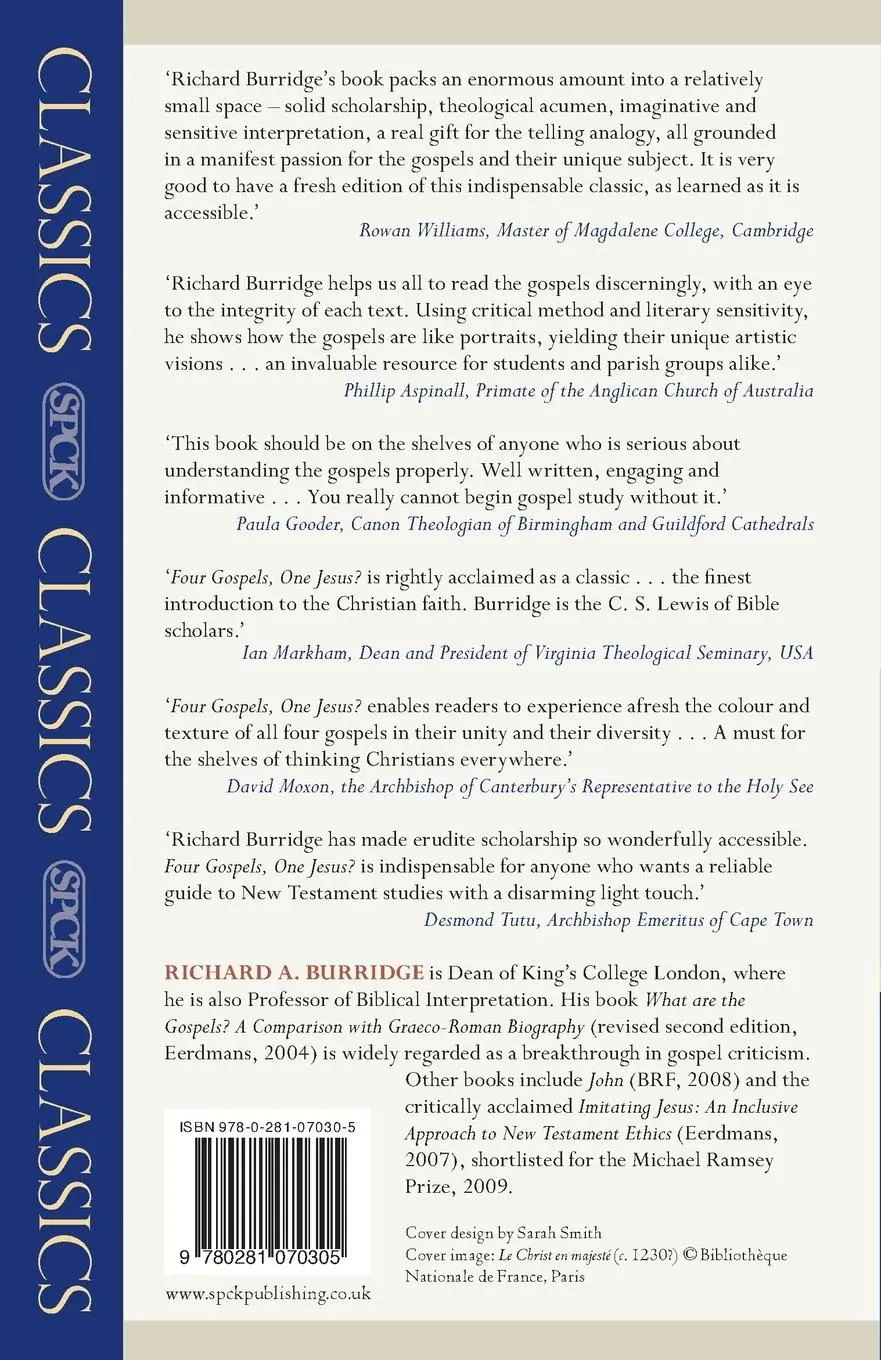 Rückseite: 9780281070305 | Four Gospels, One Jesus? | A Symbolic Reading | Richard A. Burridge