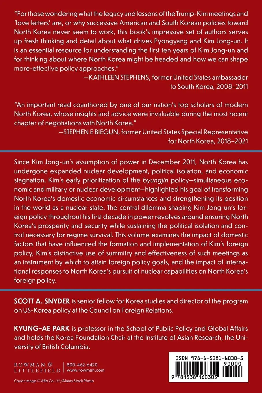 Rückseite: 9781538160305 | North Korea's Foreign Policy | Scott A. Snyder (u. a.) | Taschenbuch