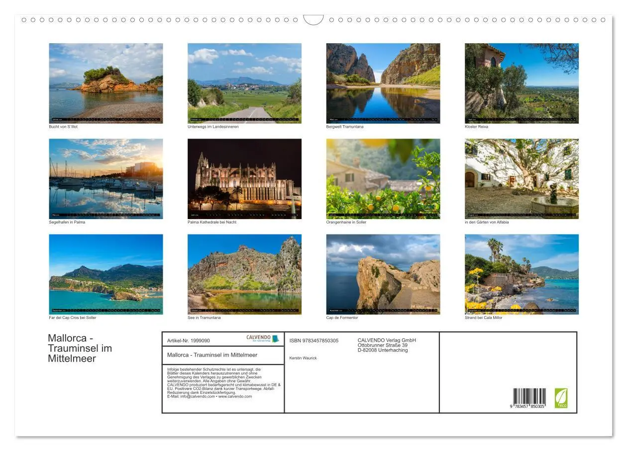 Bild: 9783457850305 | Mallorca - Trauminsel im Mittelmeer (Wandkalender 2026 DIN A2...
