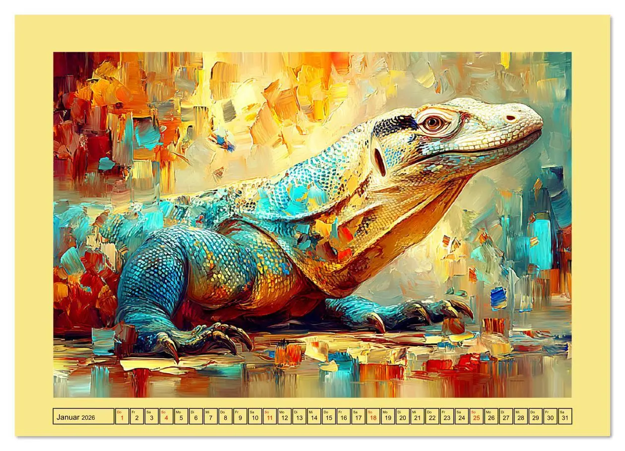 Bild: 9783516630305 | Imposante Reptilien. Faszinierende Tiere in moderner Öloptik...