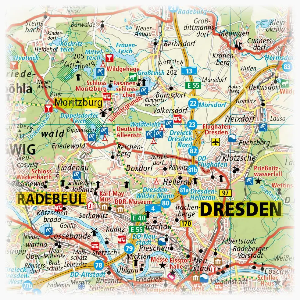 Bild: 9783747300305 | Dresden, Oberlausitz, Sächsische Schweiz 1:180 000 | (Land-)Karte