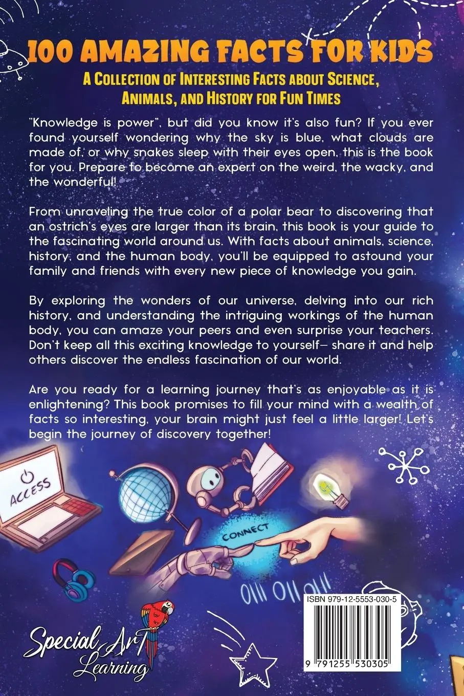 Rückseite: 9791255530305 | 100 Amazing Facts for Kids | Brice Brant (u. a.) | Taschenbuch | 2023