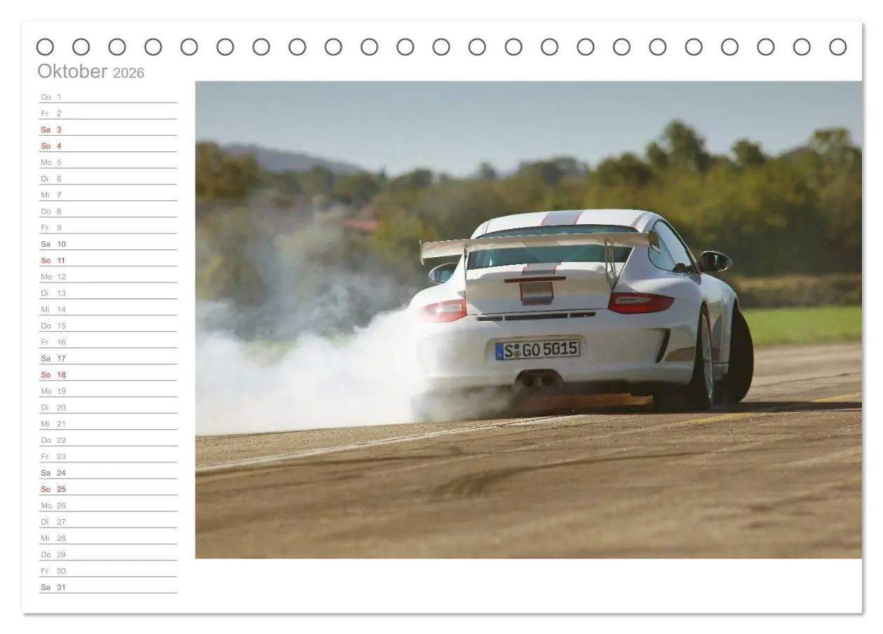 Bild: 9783516000405 | Porsche GT3RS 4,0 (Tischkalender 2026 DIN A5 quer), CALVENDO...