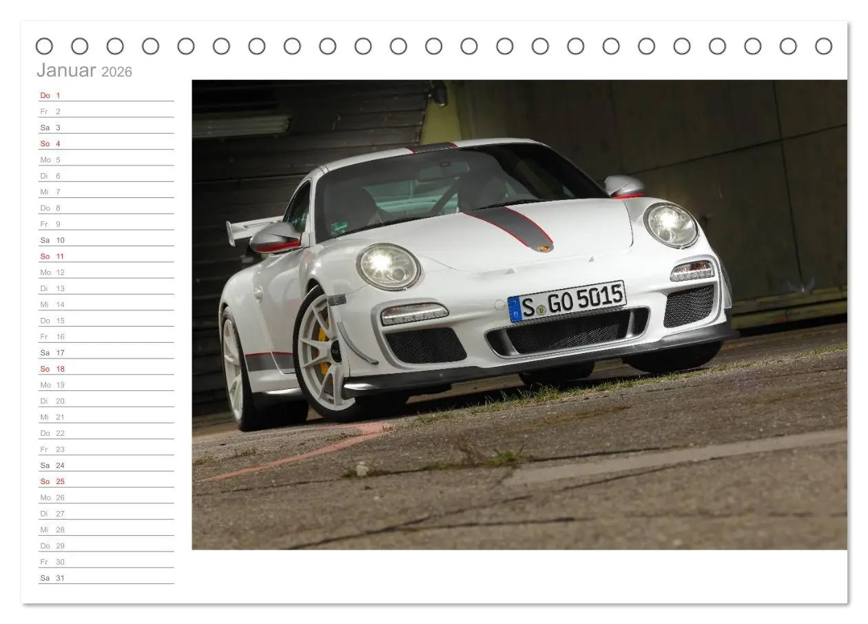 Bild: 9783516000405 | Porsche GT3RS 4,0 (Tischkalender 2026 DIN A5 quer), CALVENDO...