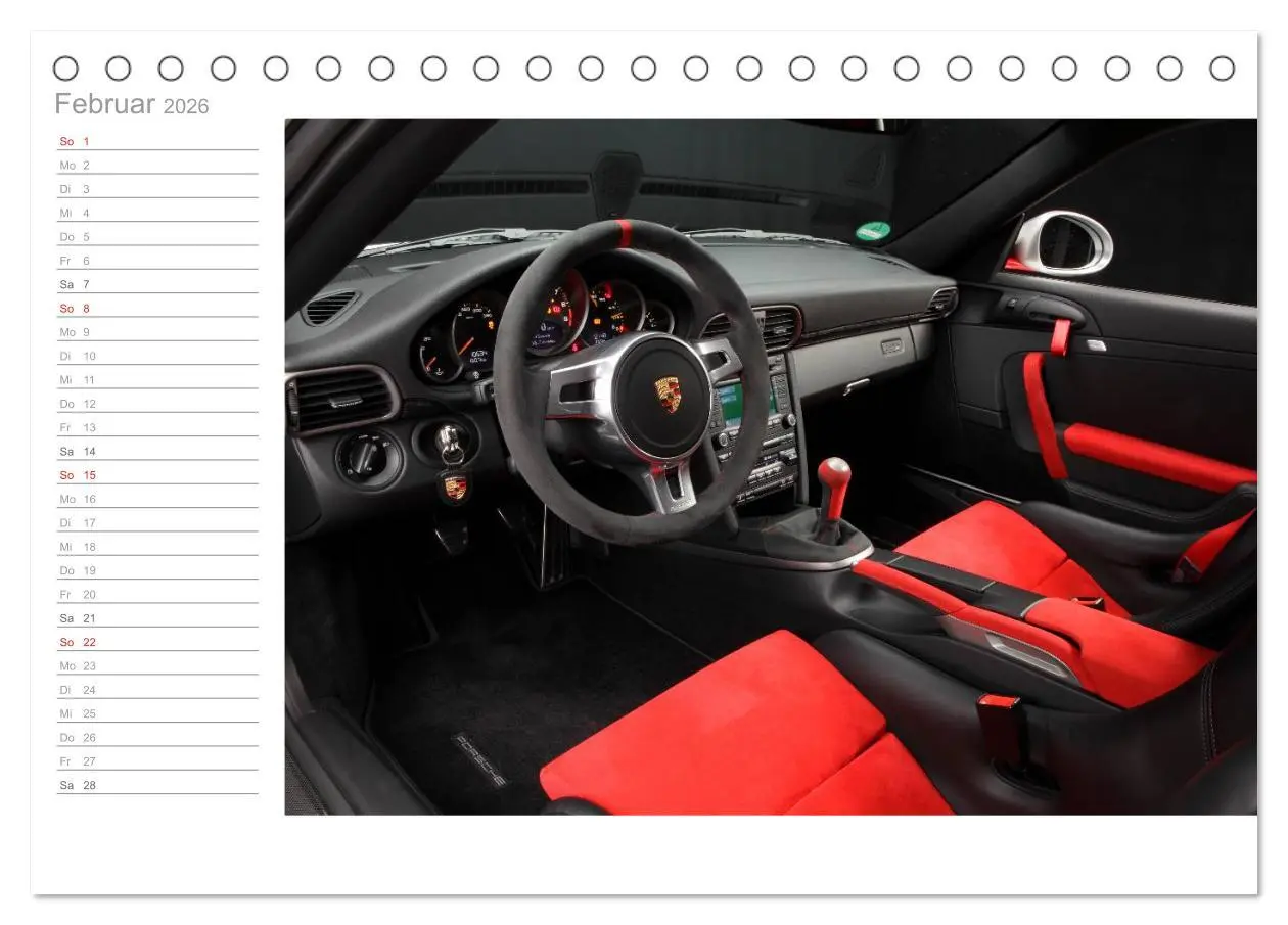Bild: 9783516000405 | Porsche GT3RS 4,0 (Tischkalender 2026 DIN A5 quer), CALVENDO...