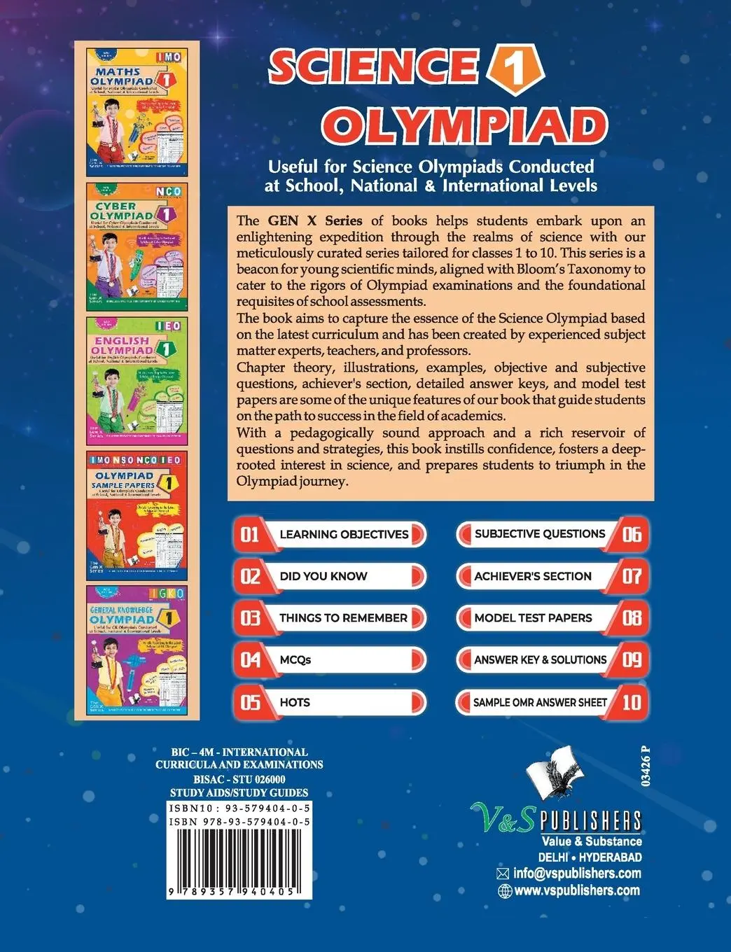 Rückseite: 9789357940405 | National Science Olympiad - Class 1 (With OMR Sheets) | Shikha Gupta