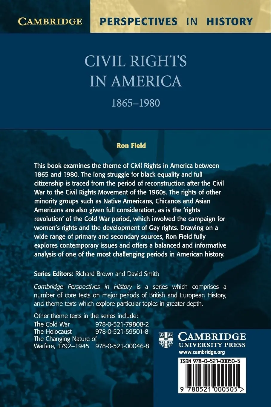 Rückseite: 9780521000505 | Civil Rights in America, 1865-1980 | Ron Field | Taschenbuch | 2002