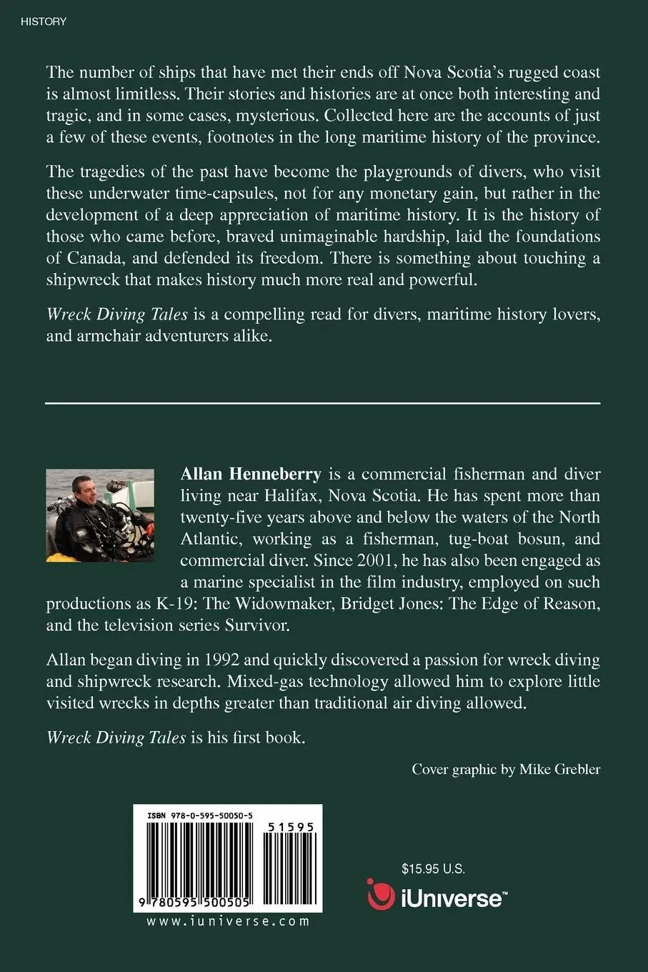 Rückseite: 9780595500505 | Wreck Diving Tales | Diving Nova Scotia's Shipwrecks | Henneberry