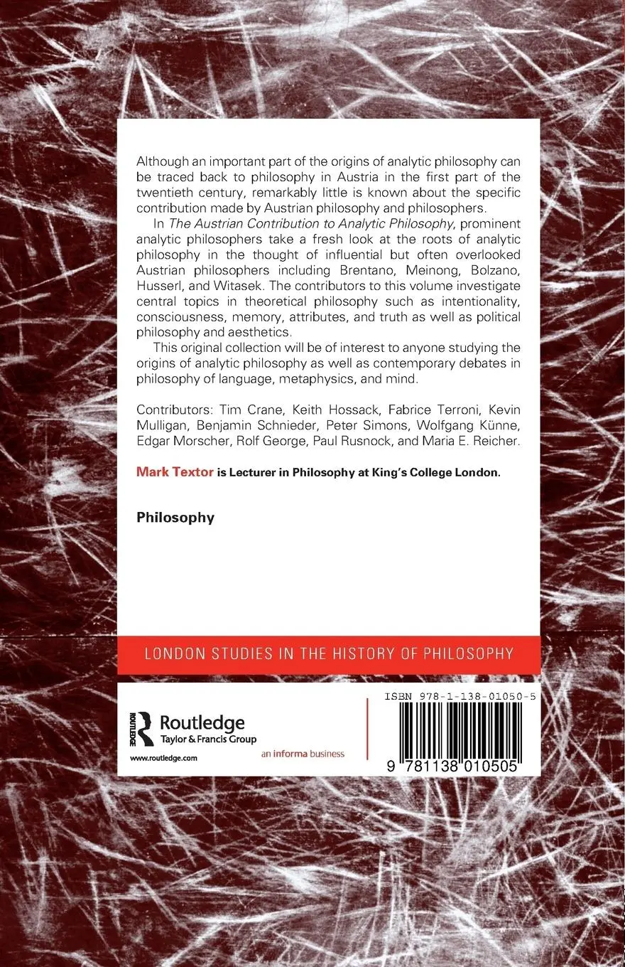 Rückseite: 9781138010505 | The Austrian Contribution to Analytic Philosophy | Mark Textor | Buch