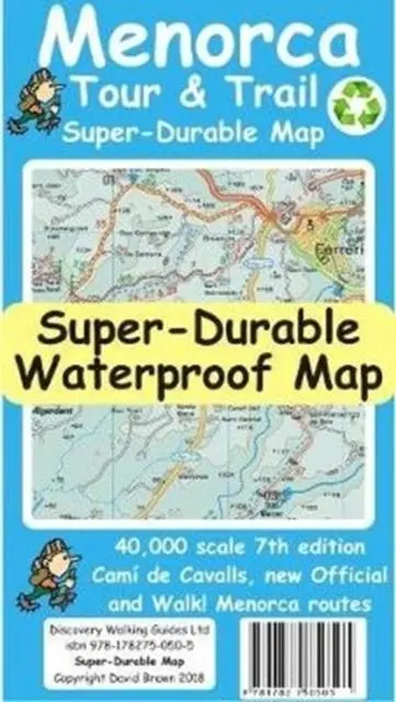 Cover: 9781782750505 | Menorca Tour and Trail Map | David Brawn | (Land-)Karte | Englisch