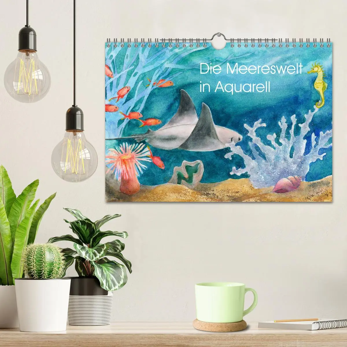 Bild: 9783457690505 | Die Meereswelt in Aquarell (Wandkalender 2026 DIN A4 quer),...