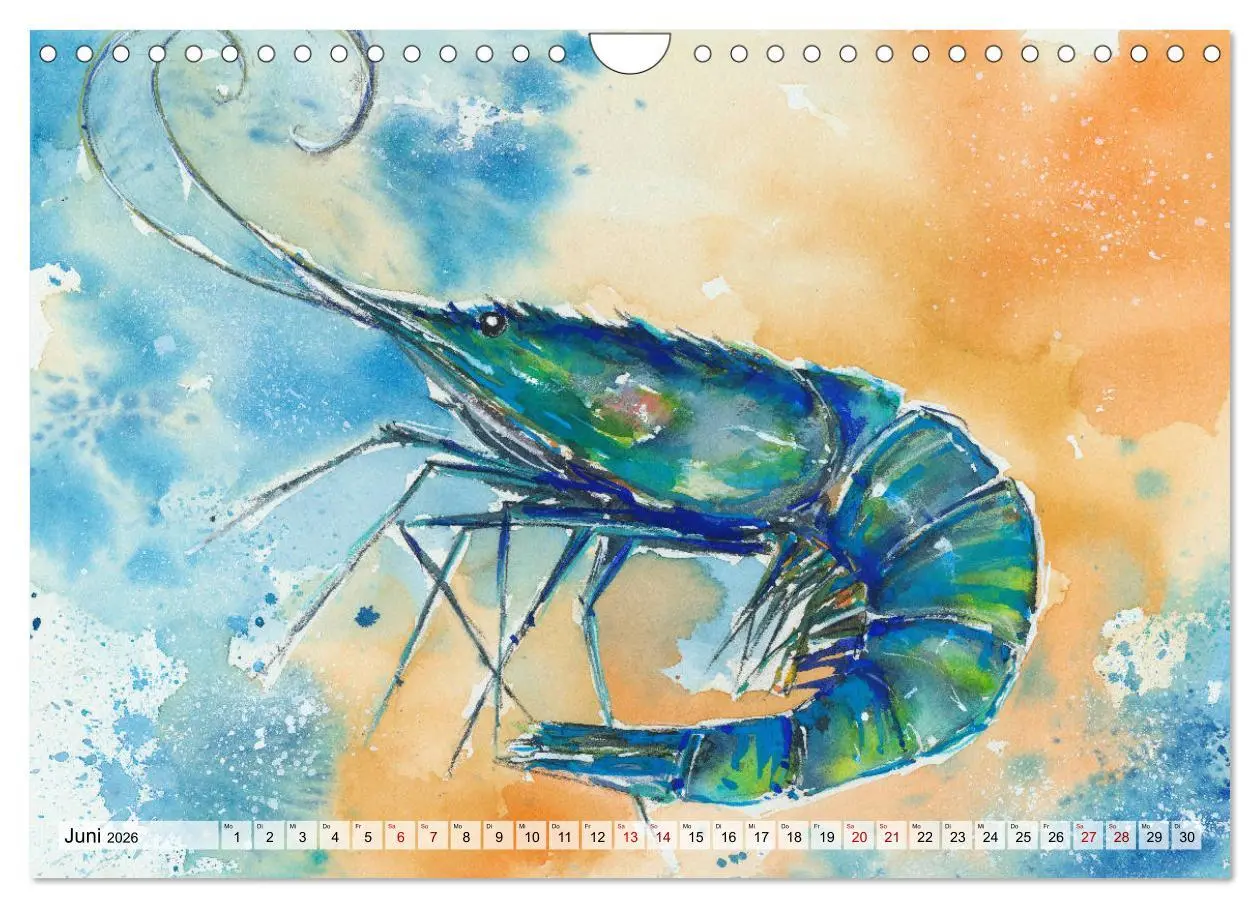 Bild: 9783457690505 | Die Meereswelt in Aquarell (Wandkalender 2026 DIN A4 quer),...