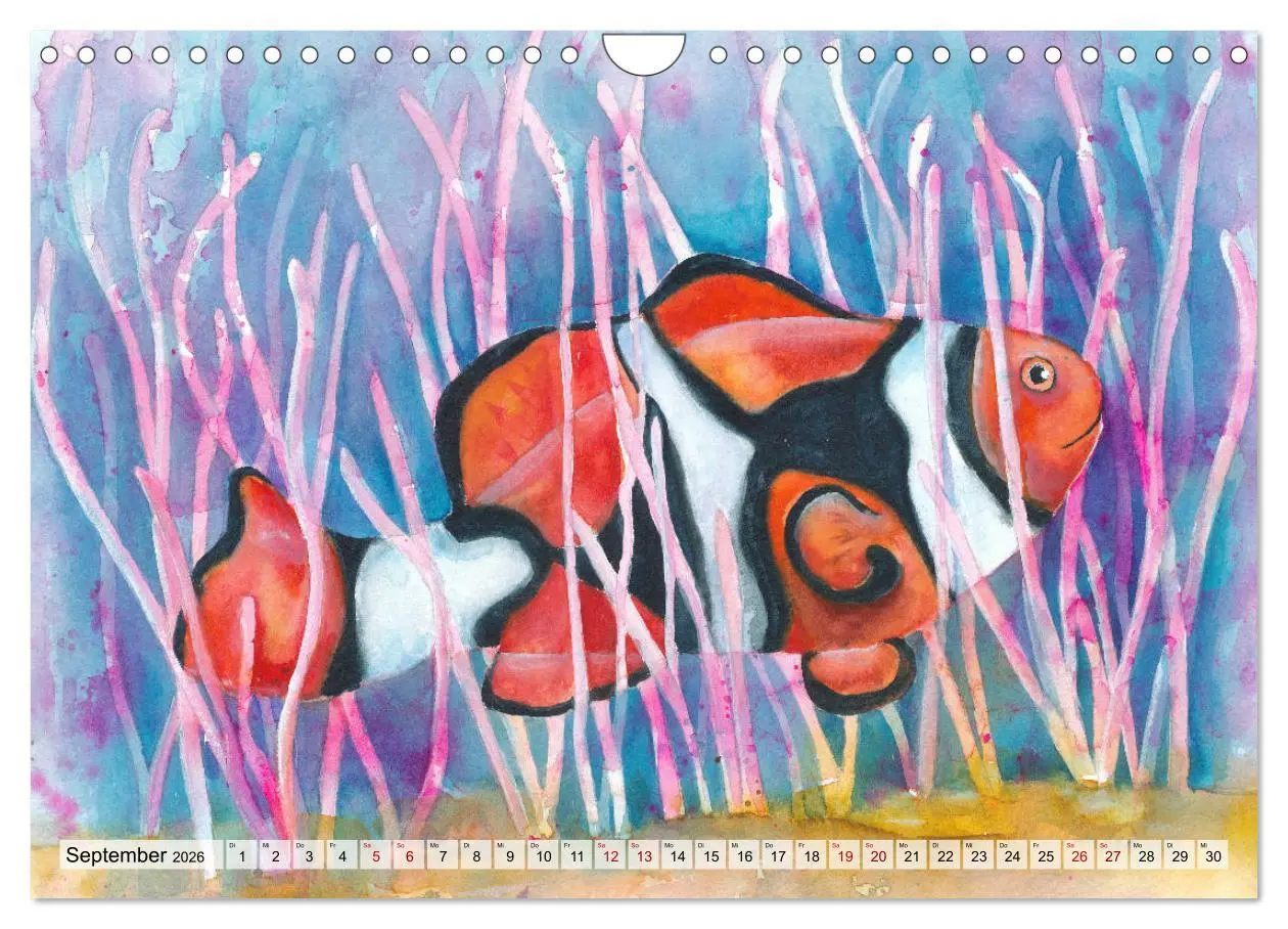 Bild: 9783457690505 | Die Meereswelt in Aquarell (Wandkalender 2026 DIN A4 quer),...