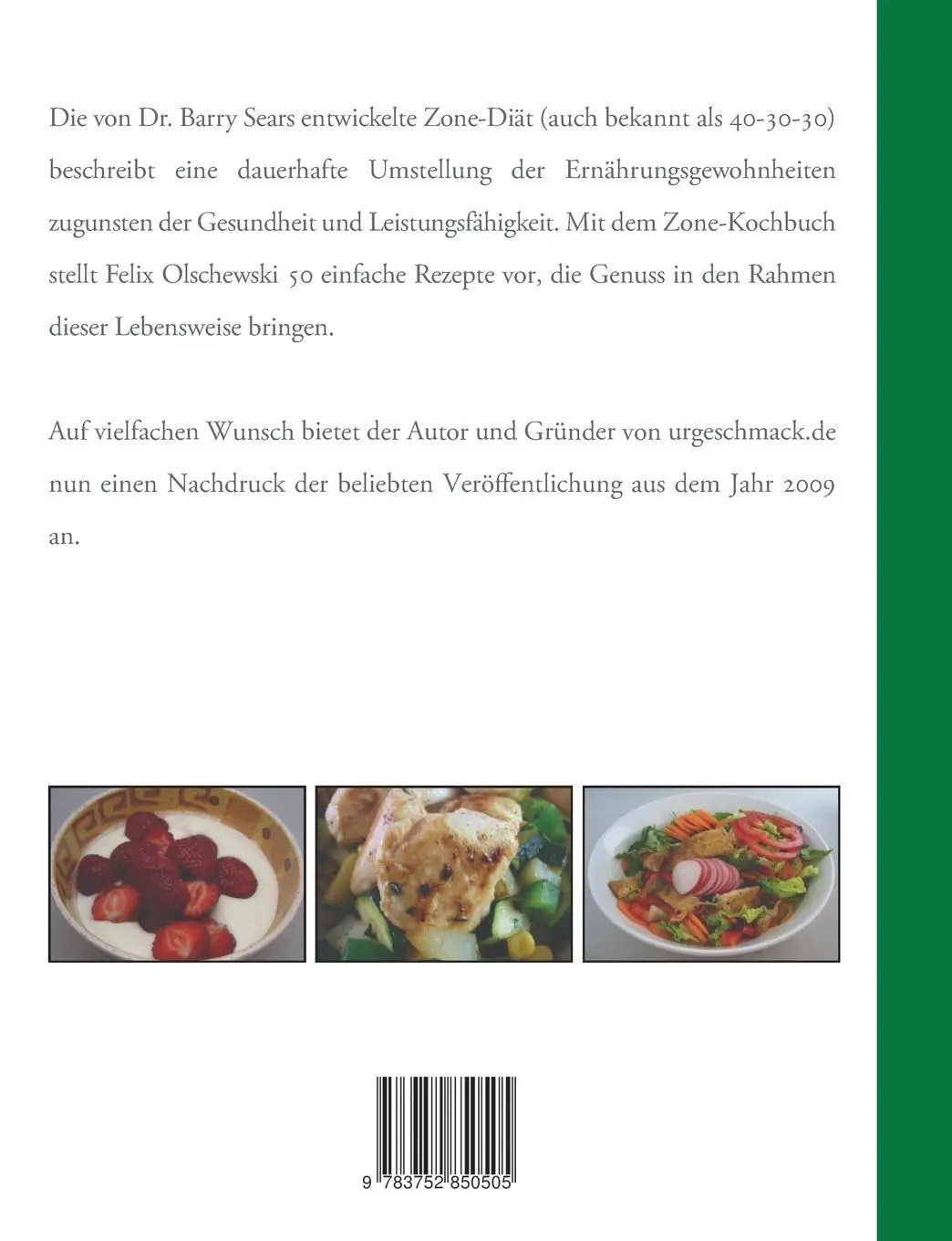 Rückseite: 9783752850505 | Das Zone-Kochbuch für Genießer | Felix Olschewski | Taschenbuch | 2018