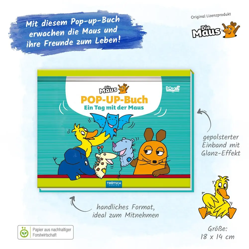 Bild: 9783988020505 | Trötsch Die Maus Pop-up-Buch | Entdeckerbuch Beschäftigungsbuch | Buch