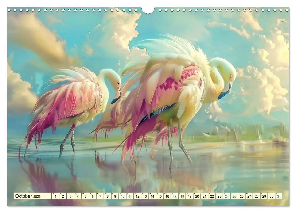 Bild: 9783457370605 | Farbenfrohe Fantasievögel (Wandkalender 2026 DIN A3 quer), CALVENDO...