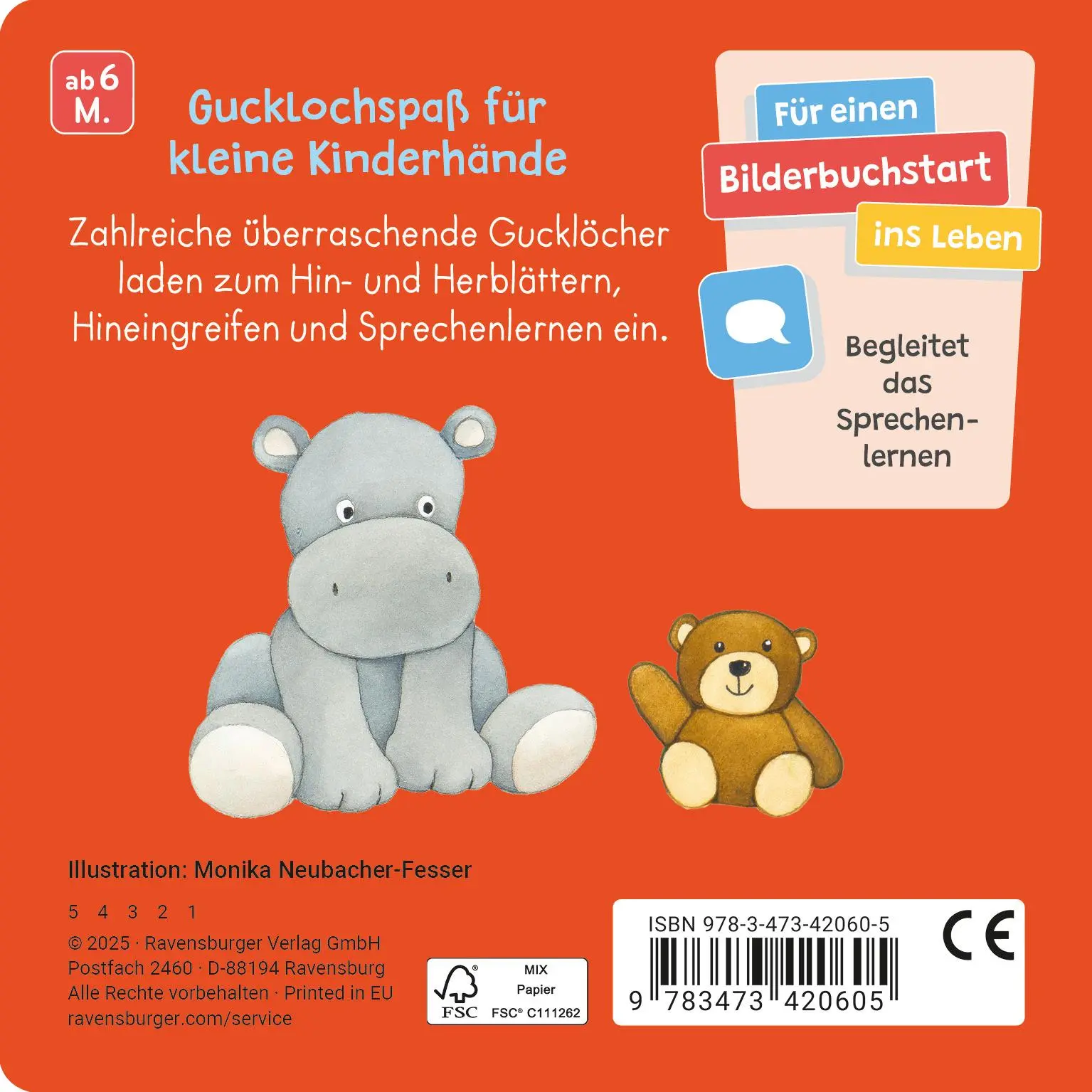 Rückseite: 9783473420605 | Mein Gucklochbuch: Erste Sachen, Pappbilderbuch für Kinder ab 6...