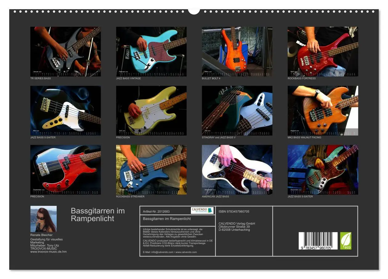 Bild: 9783457980705 | Bassgitarren im Rampenlicht (hochwertiger Premium Wandkalender 2026...