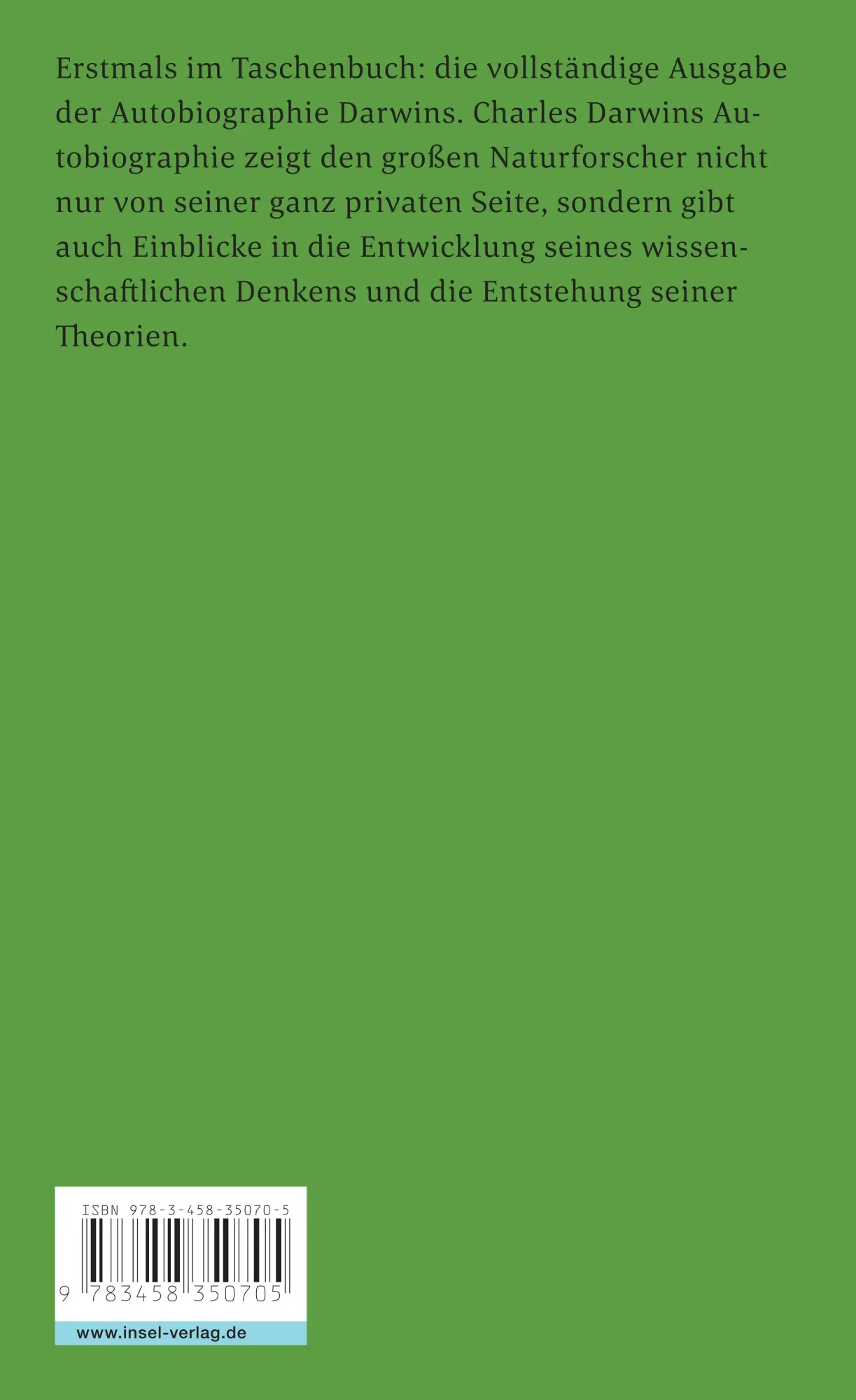 Rückseite: 9783458350705 | Mein Leben | 1809-1882. Vollständige Ausgabe der 'Autobiographie'