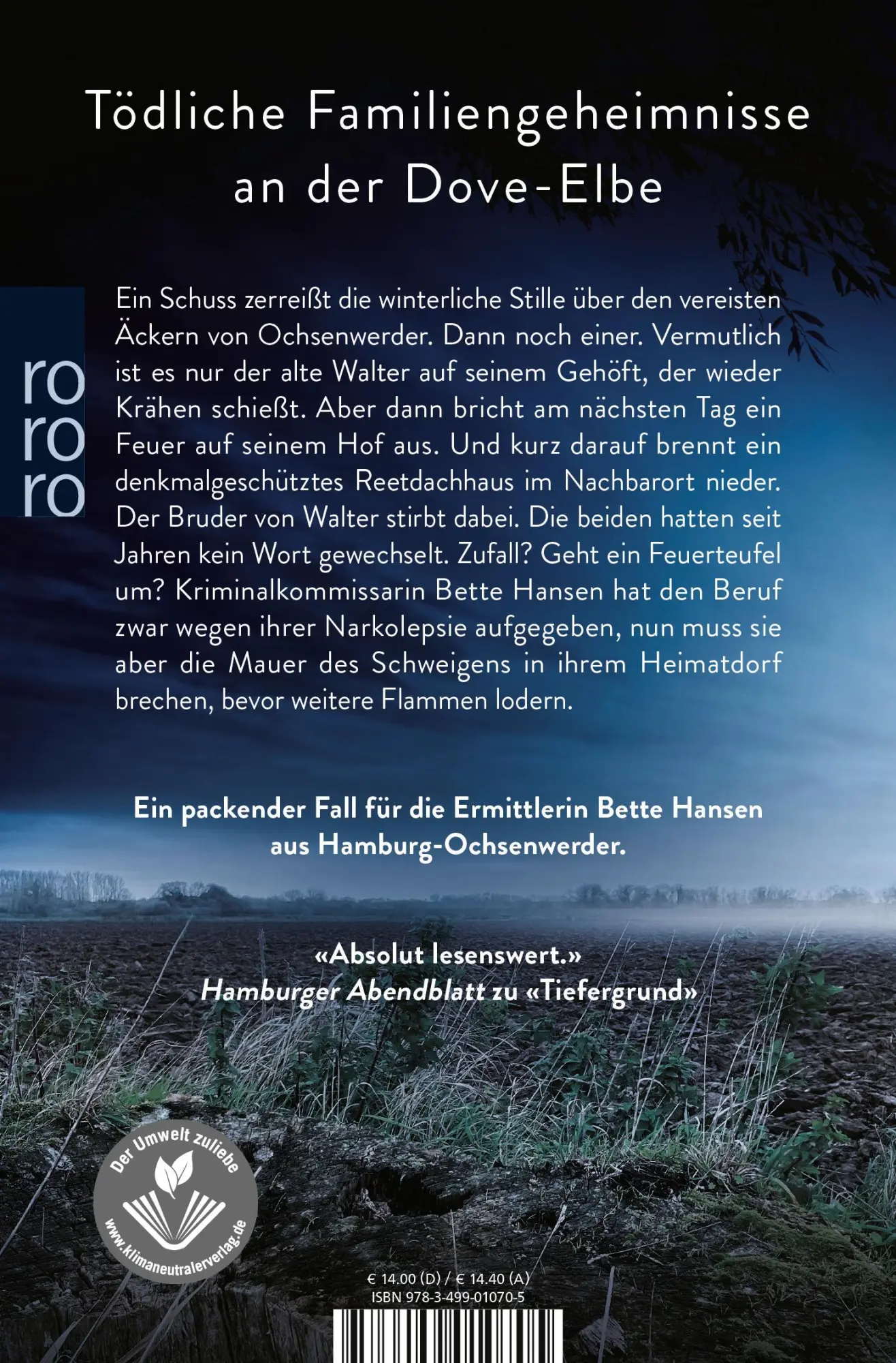 Rückseite: 9783499010705 | Schwarzacker | Kriminalroman | Nora Luttmer | Taschenbuch | 400 S.