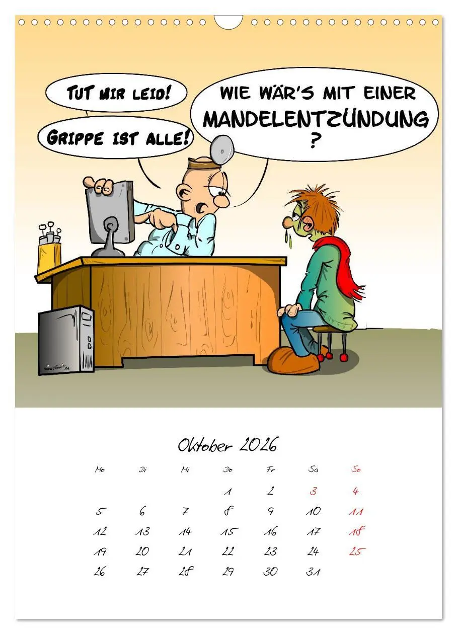 Bild: 9783516450705 | Trumix Cartoons - Gesundheit (Wandkalender 2026 DIN A3 hoch),...