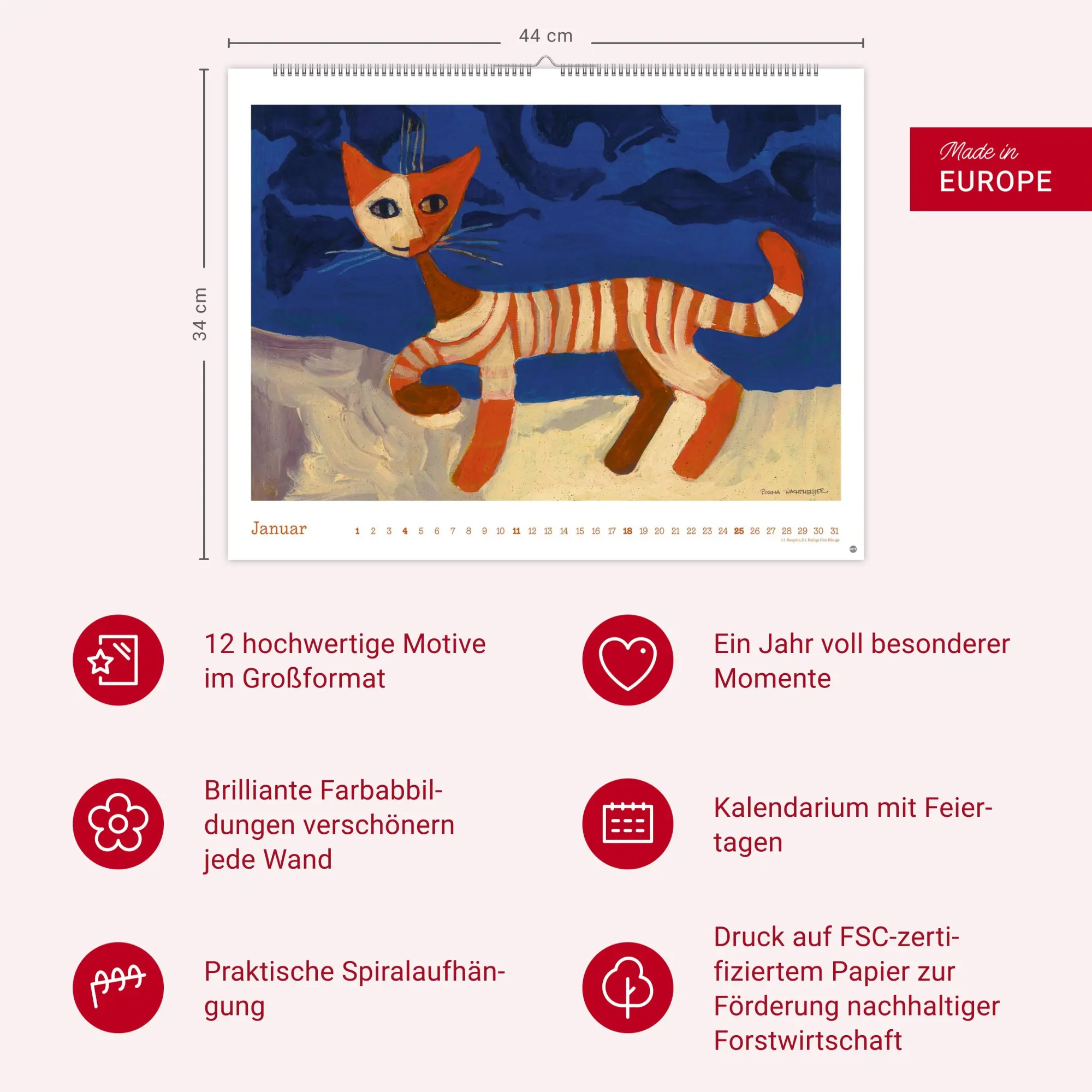 Bild: 9783756410705 | Rosina Wachtmeister Posterkalender 2026 | Rosina Wachtmeister | 14 S.