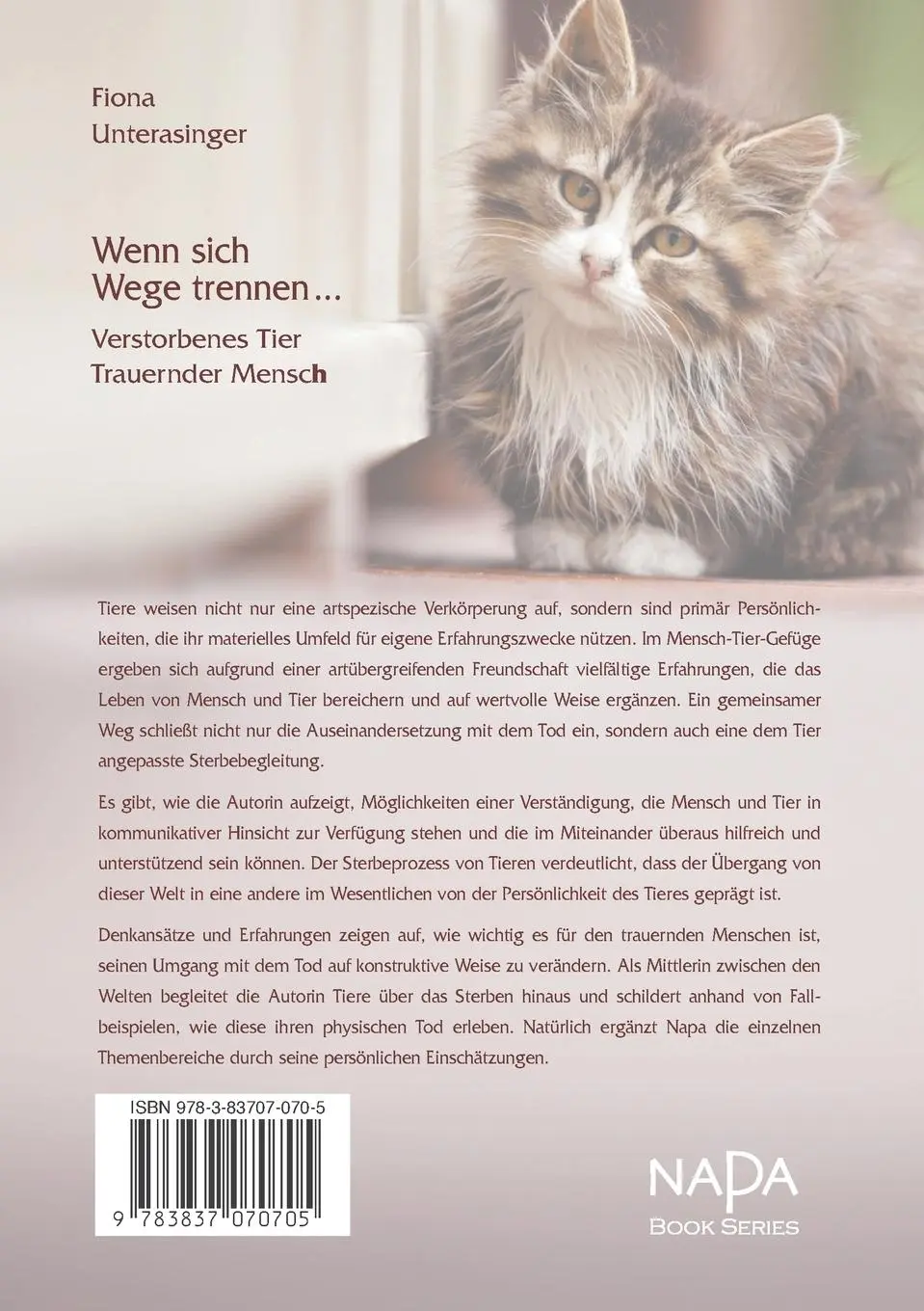 Rückseite: 9783837070705 | Wenn sich Wege trennen ... | Verstorbenes Tier - Trauernder Mensch