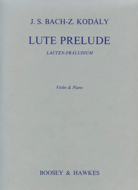 Cover: 9790060010705 | Lute Prelude | Johann Sebastian Bach | Buch | Boosey and Hawkes