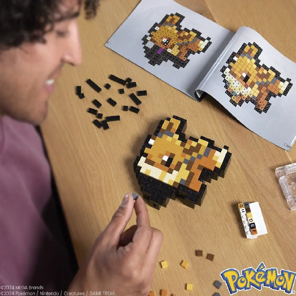 Bild: 194735190805 | MEGA Pokémon Evoli Pixel Art | Karton | HTH78 | 2024 | Mattel