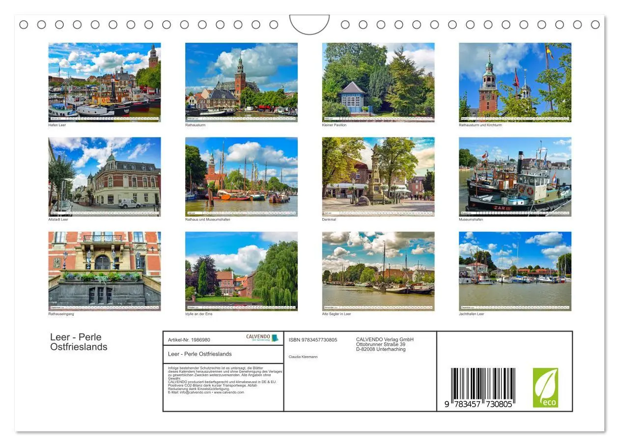 Bild: 9783457730805 | Leer - Perle Ostfrieslands (Wandkalender 2026 DIN A4 quer),...