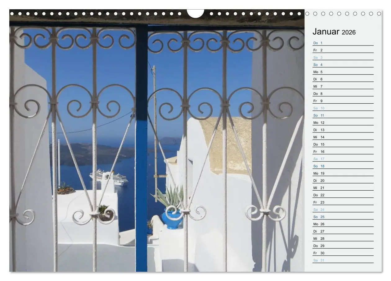 Bild: 9783457970805 | SANTORINI - Idyll auf dem Vulkan (Wandkalender 2026 DIN A3 quer),...